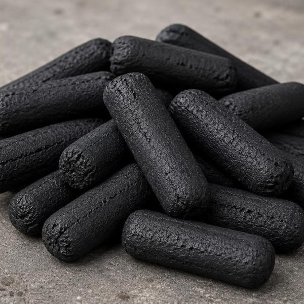 Finger Charcoal — Long Format Coconut Shell Briquettes